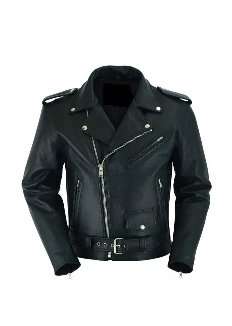 Men’s Biker Leather Jacket – Classic Motorcycle Style | Devil Jackets