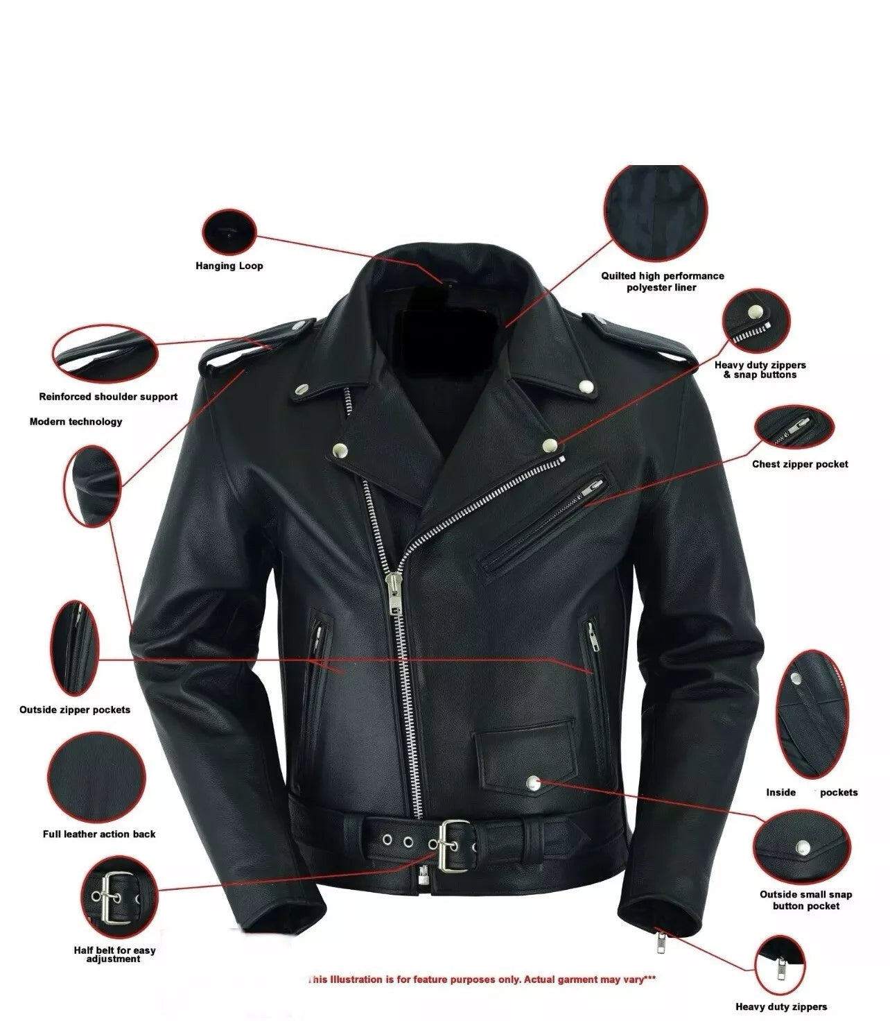 Men’s Biker Leather Jacket – Classic Motorcycle Style | Devil Jackets