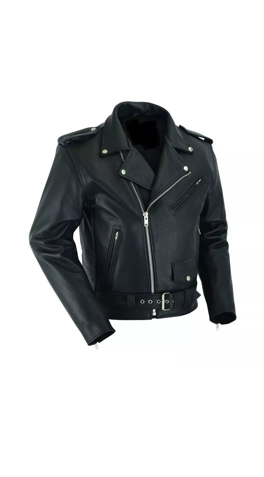 Men’s Biker Leather Jacket – Classic Motorcycle Style | Devil Jackets