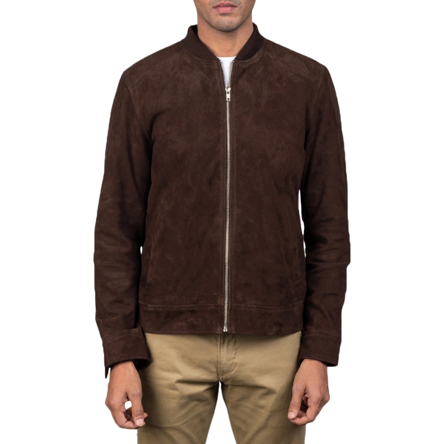 Brown Suede Leather Jacket – Stylish & Premium Genuine Suede Jacket for Men
