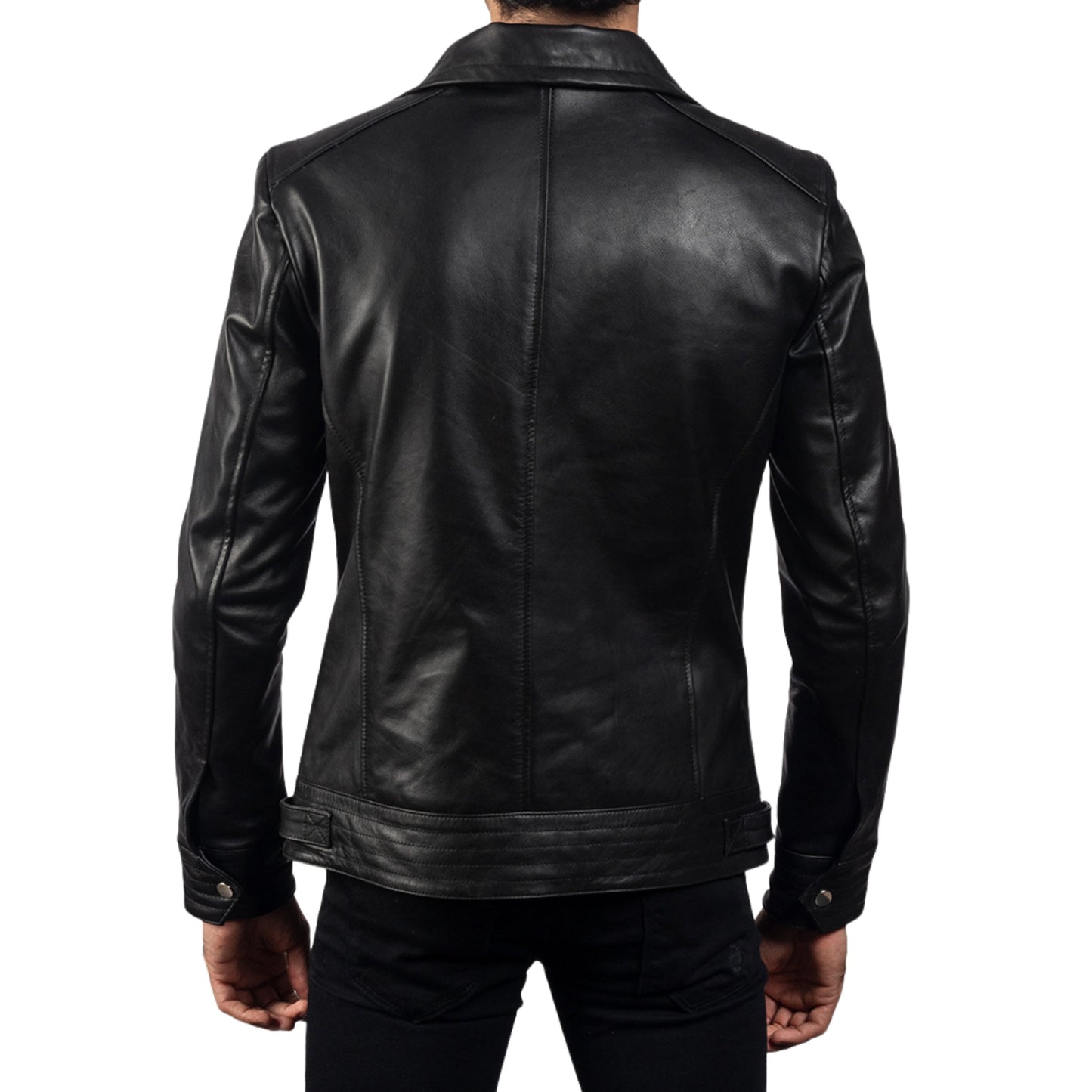 Black Leather Biker Jacket – Premium Genuine Leather Motorcycle Jacket