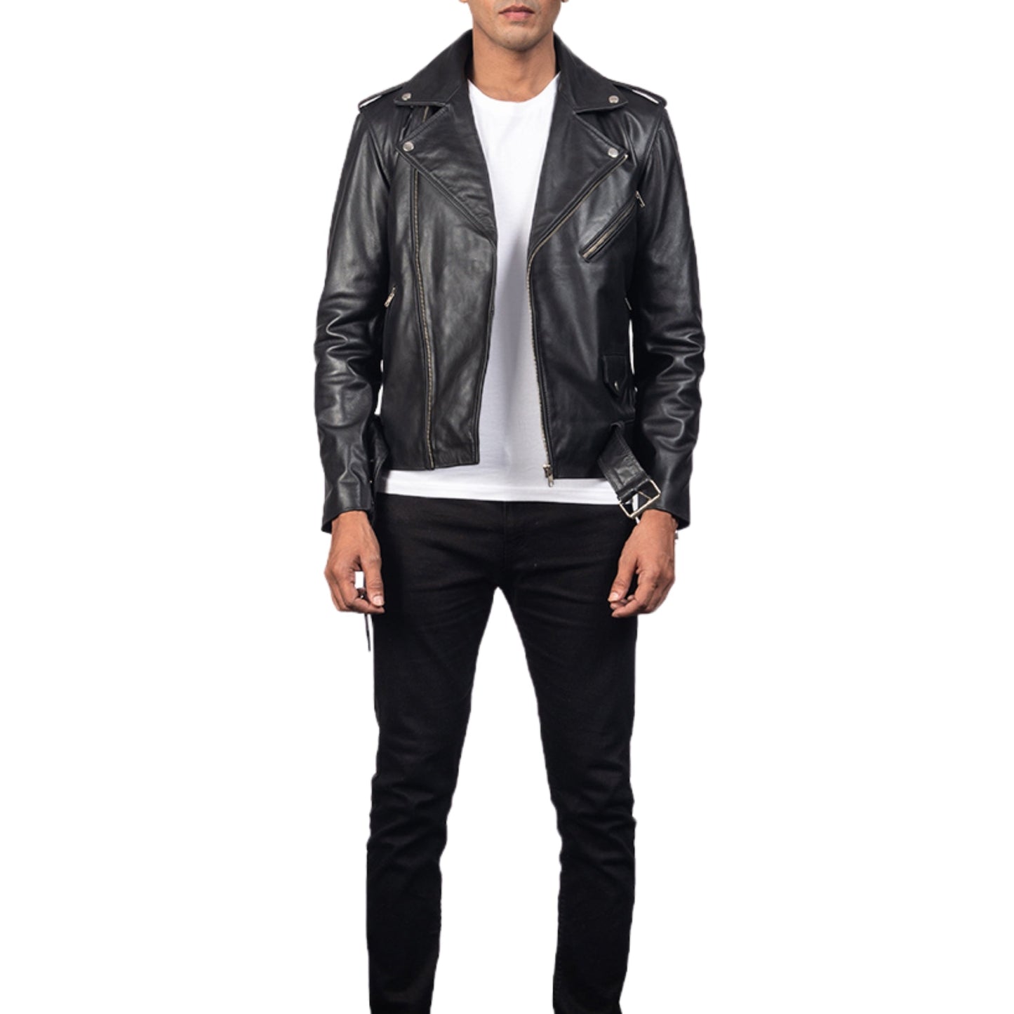 Men's Black Leather Biking Jacket – Premium Genuine Leather Motorcycle Jacket
