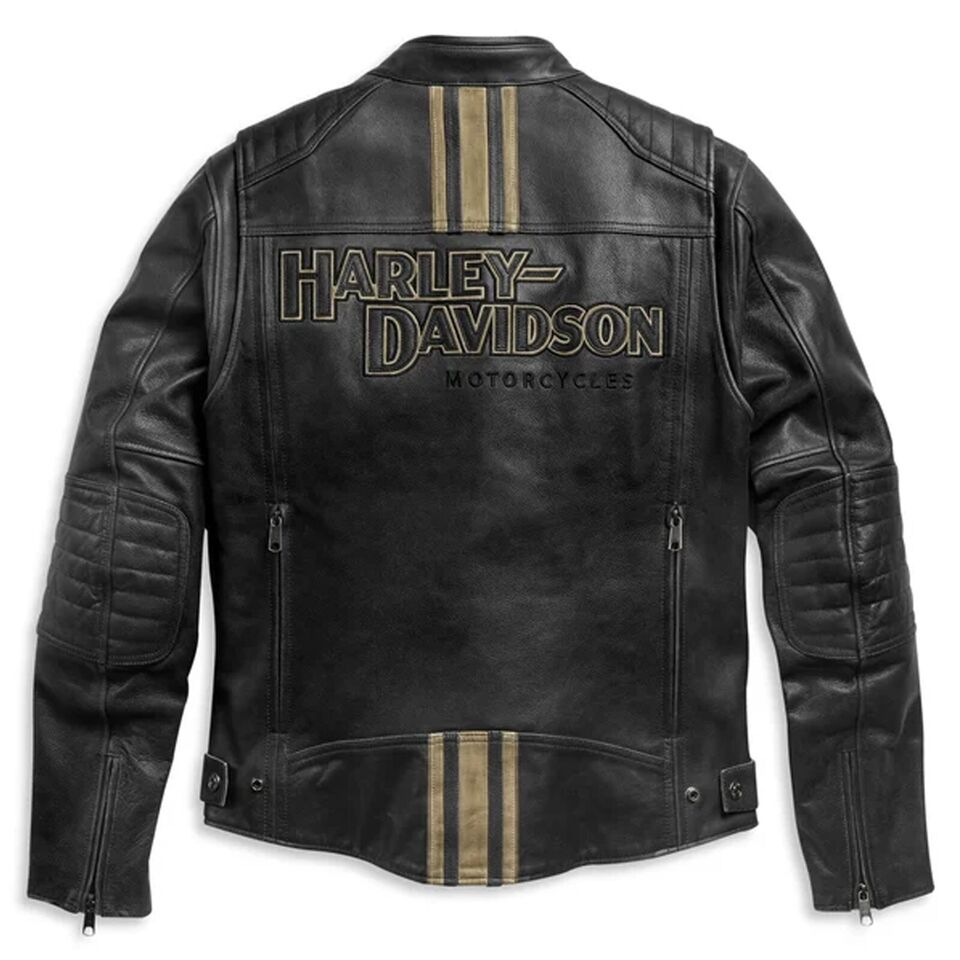 Authentic Harley Davidson Leather Jacket – Genuine Black Cowhide Motorcycle Riding GeaR
