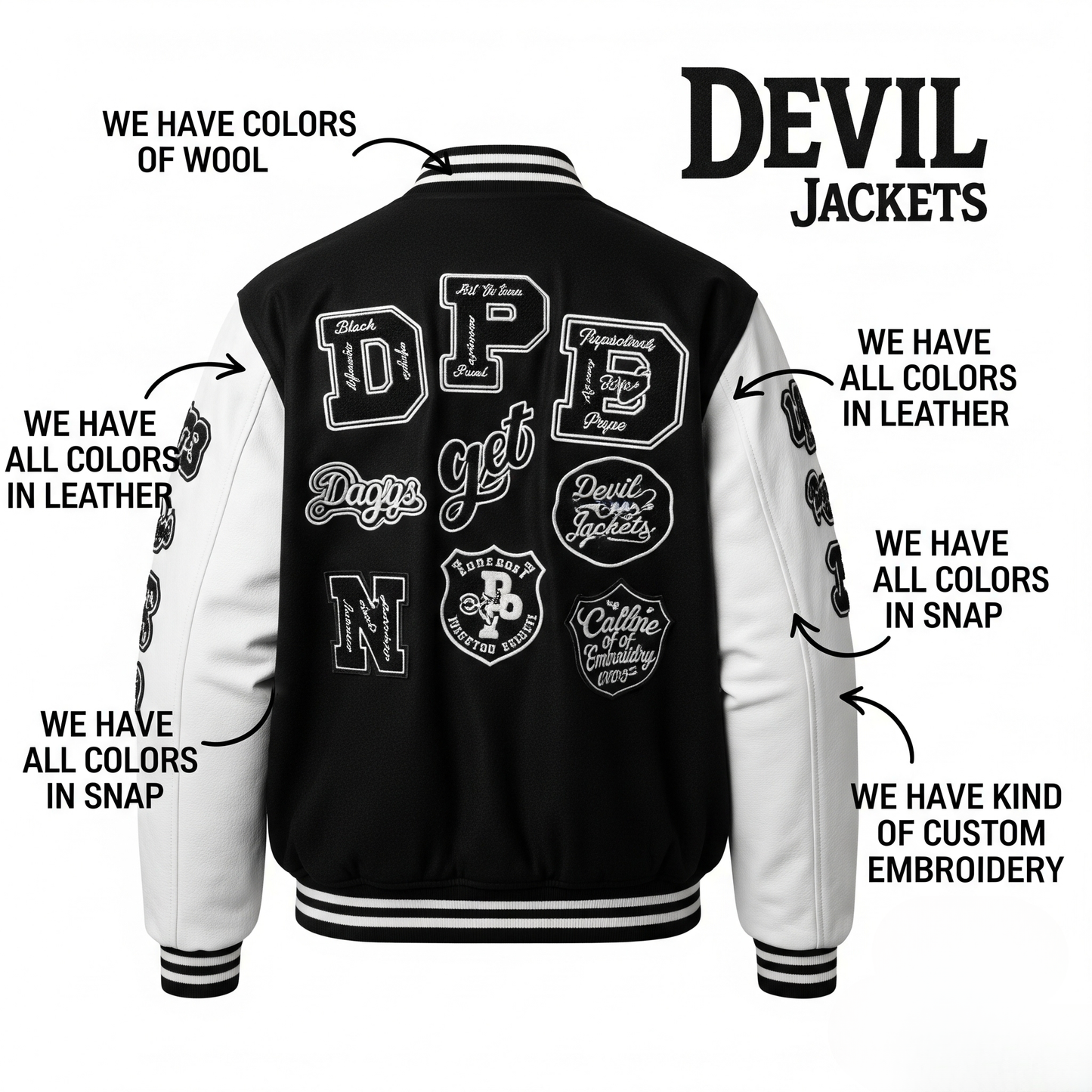 Custom Varsity Jacket – Made-to-Order Letterman Jacket by Devil Jackets