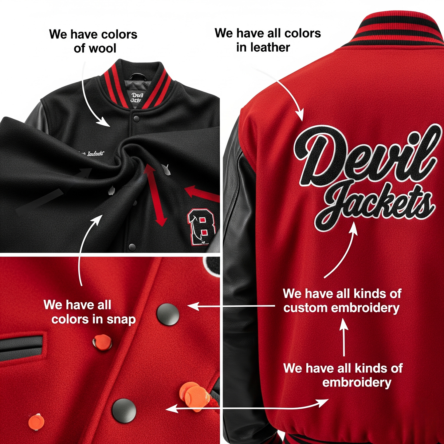 Custom Varsity Jacket – Design Your Own Letterman Jacket with Devil Jackets