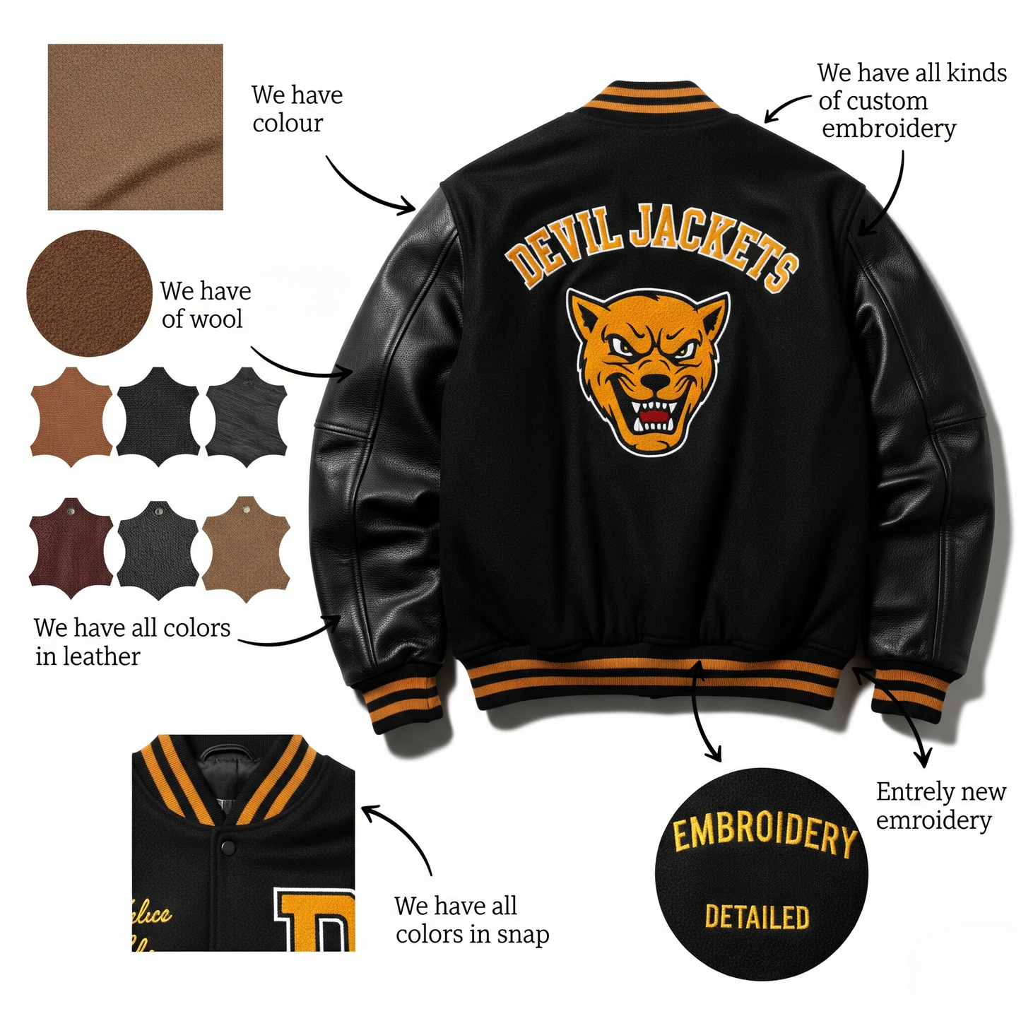 Custom Varsity Jacket – Design Your Own Letterman Jacket by Devil Jackets