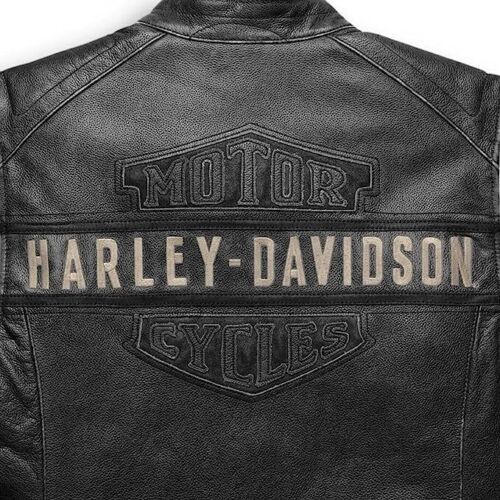 Harley Davidson Men’s Black Leather Vest – Classic Biker Riding Gear