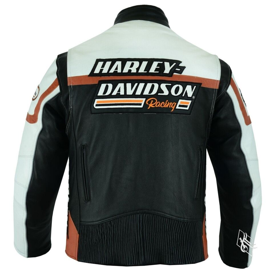 Harley Davidson Screamin’ Eagle Leather Jacket – Men’s Genuine Cowhide Performance Riding Gear