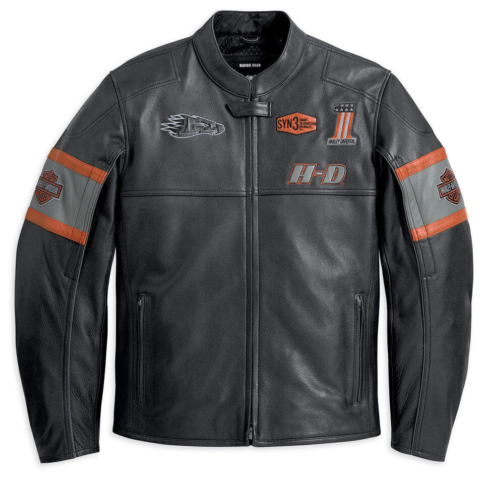 Harley Davidson HD1 Leather Jacket – Men’s Genuine Cowhide Motorcycle Riding Gear