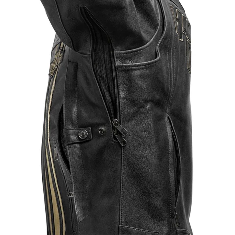 Authentic Harley Davidson Leather Jacket – Genuine Black Cowhide Motorcycle Riding GeaR
