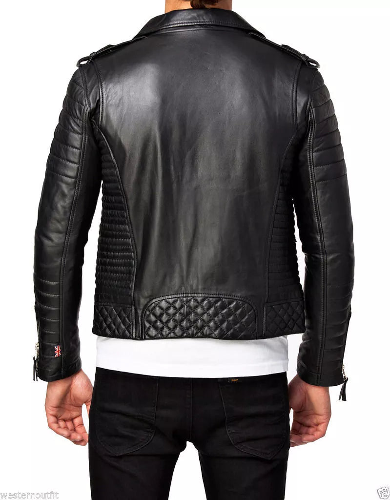 Men’s Retro Black Leather Jacket – Timeless Vintage Style | Devil Jackets
