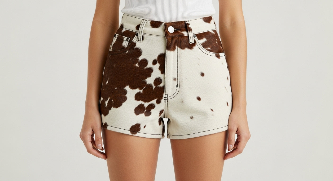 Women’s Real Skin High Waist Leather Shorts – Genuine Leather Fashion