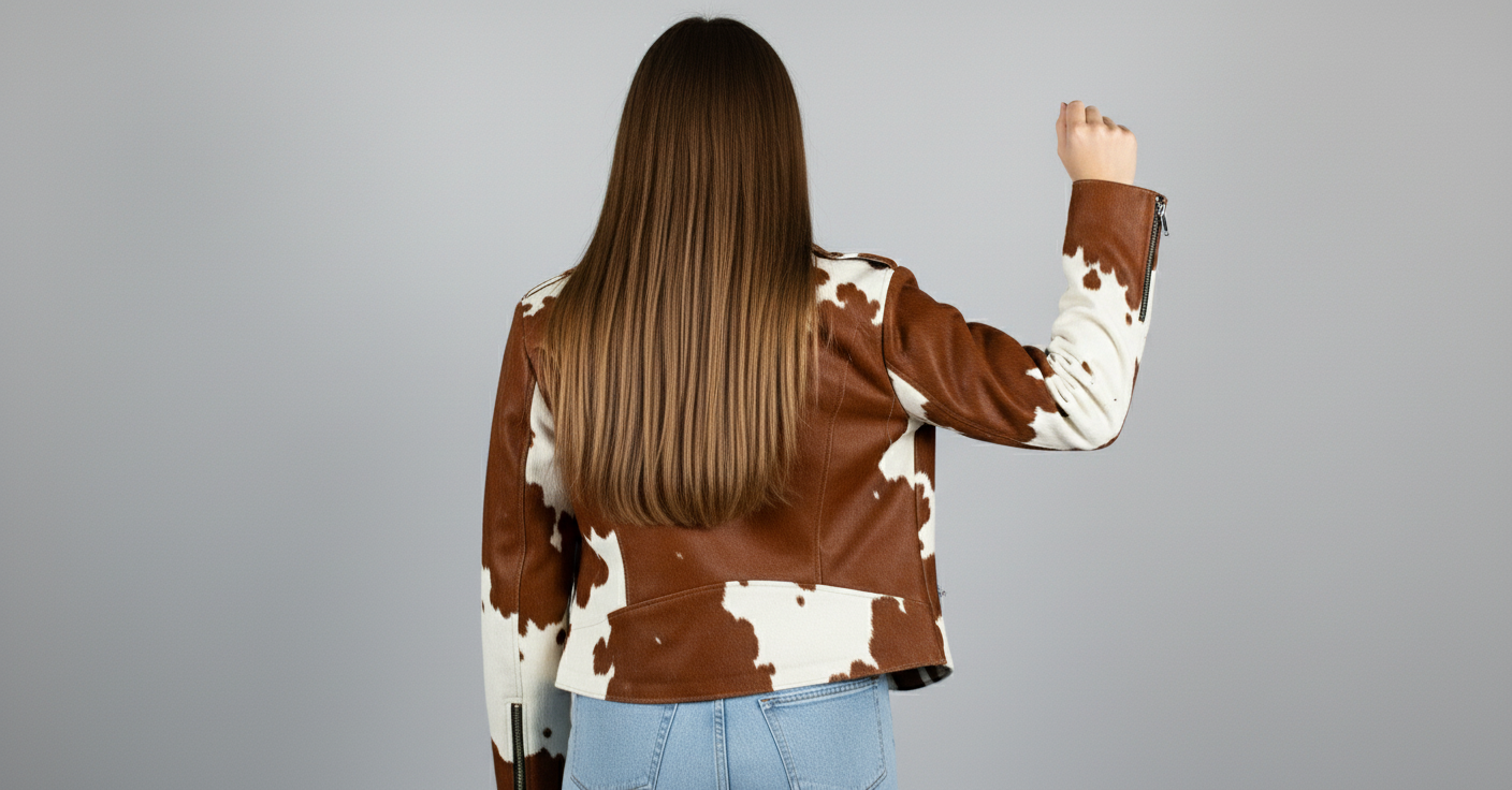 Women’s Real Skin Moto Leather Jacket – Genuine Leather Biker Style