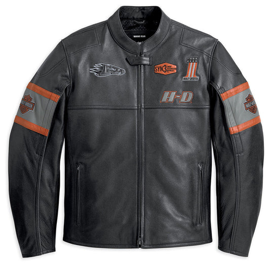 Harley Davidson HD1 Leather Jacket – Men’s Genuine Cowhide Motorcycle Riding Gear